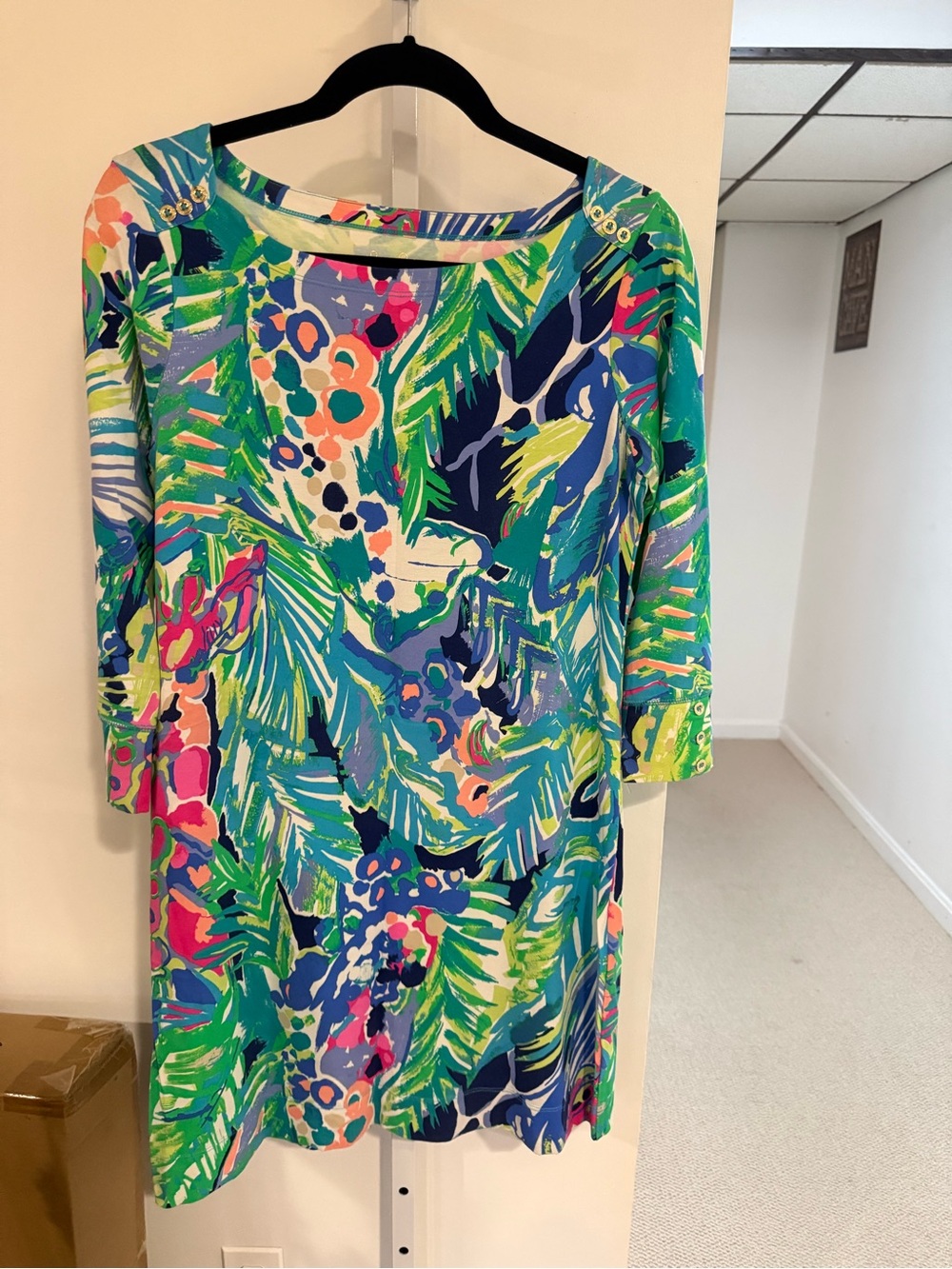 Lilly Pulitzer Pastel Floral Shift Dress in Blue, Green, Pink